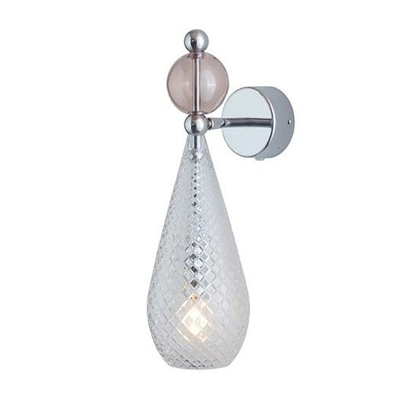 Smykke Vägglampa, Crystal Check / Obsidian Ball / Shiny Silver