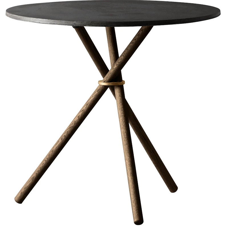 Aldric Sidobord 80 cm, Mörk Betong / Mörk Ek