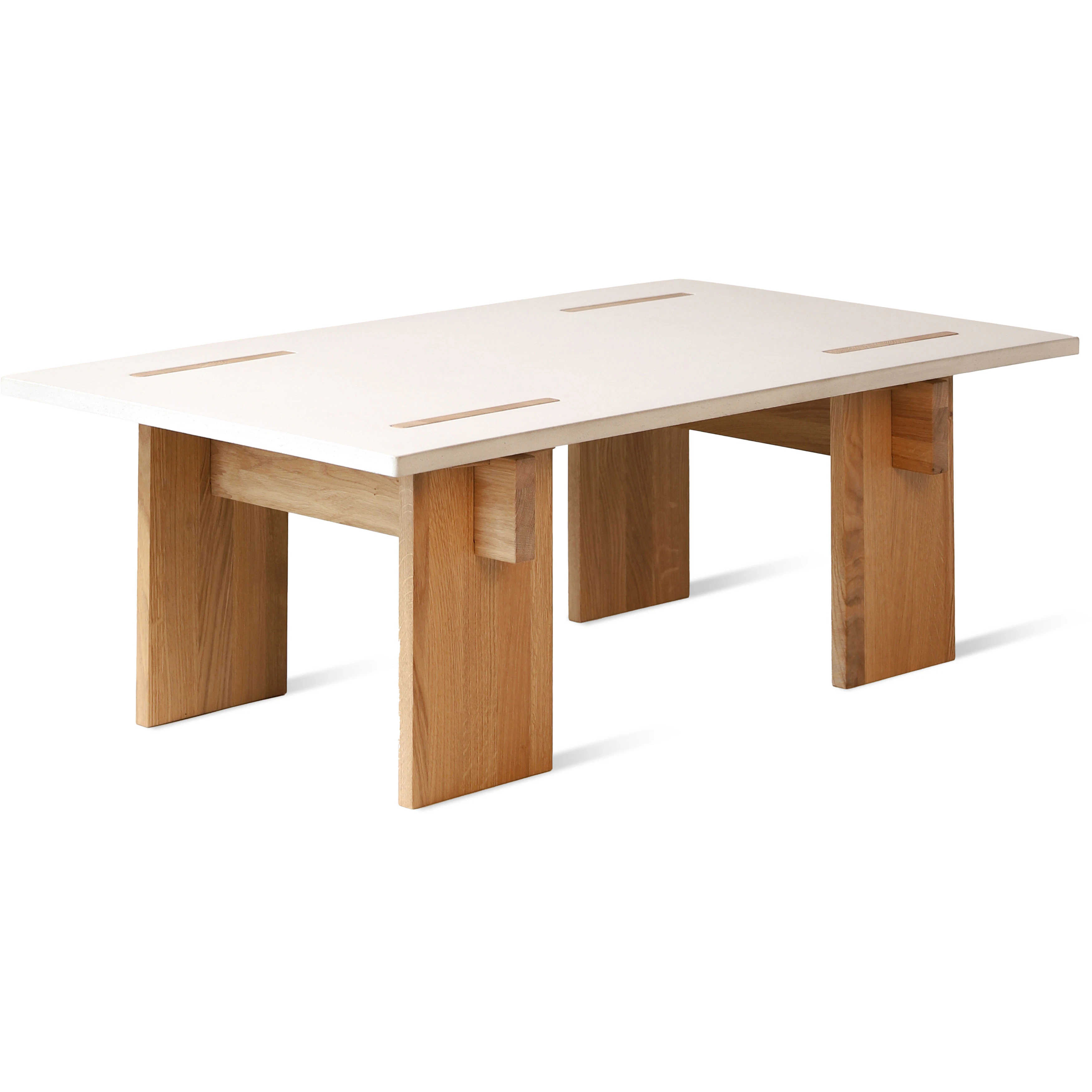 Eberhart Arnold Soffbord 65x110 Cm Ljus Betong / - Soffbord Ek Ljus Ek