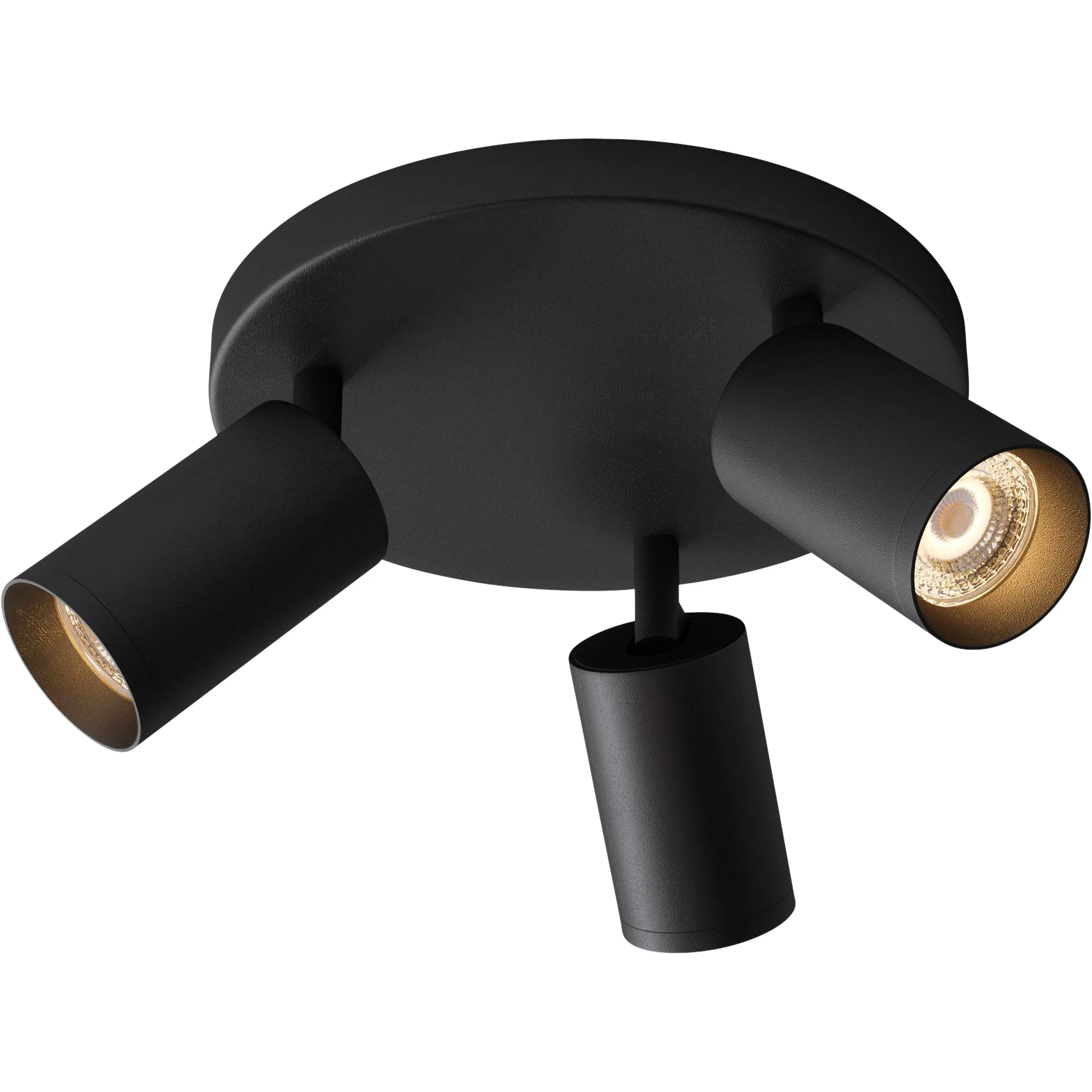 Edgeform Canspot 55 Triple Round Spotlight - Spotlights Aluminium Svart