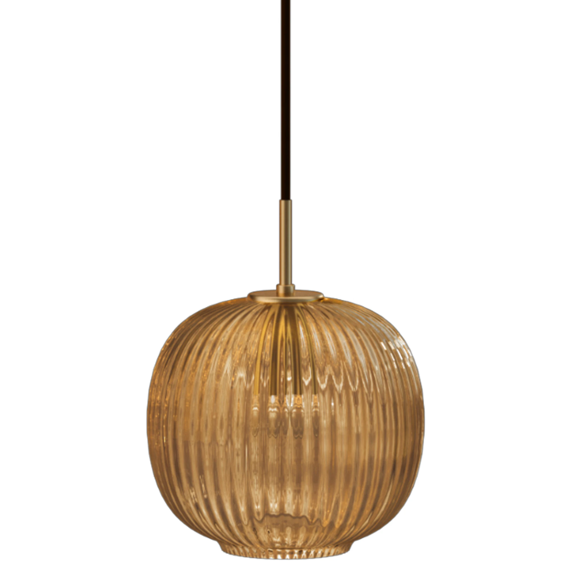 Edgeform Vibra Pendel 18 Cm Amber - Pendellampor Munblåst Glas Bärnsten