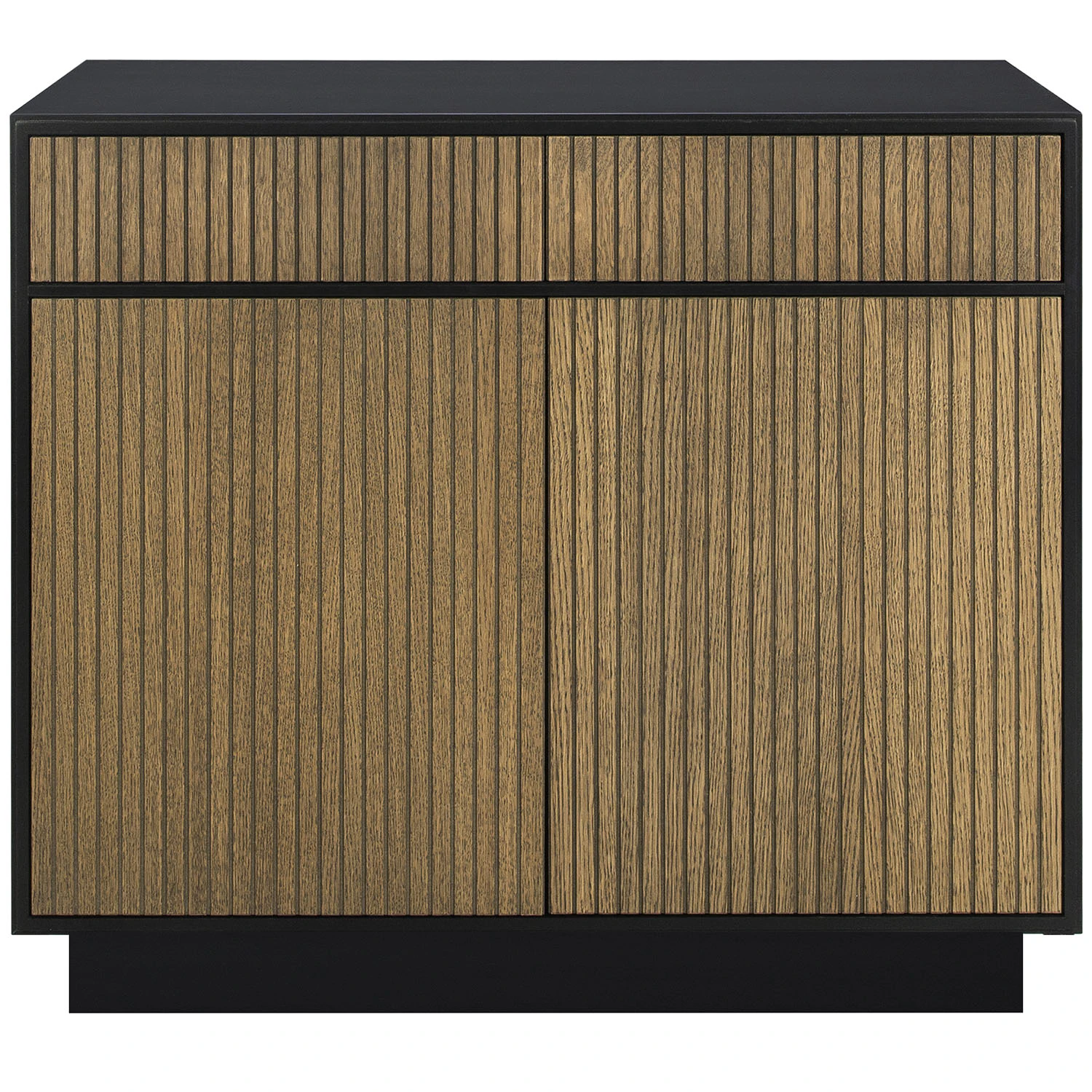 Englesson Line Burned Walnut H&ouml;g Sk&auml;nk Med 2 L&aring;dor - Sk&auml;nkar & sideboards Ekfan&eacute;r Svart