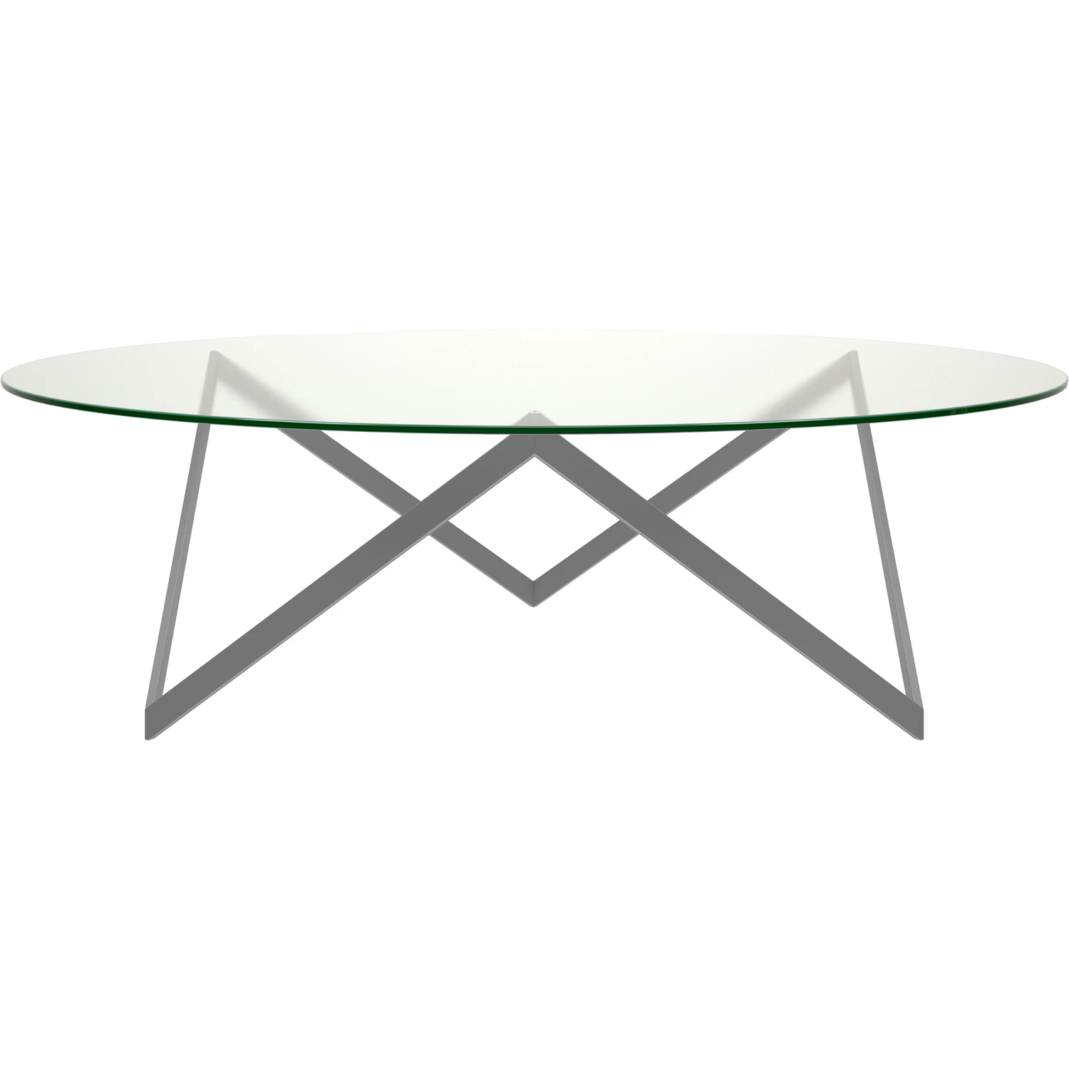 Englesson Sirius Soffbord &Oslash;120x38 Cm - Soffbord H&auml;rdat Glas Silver Grey