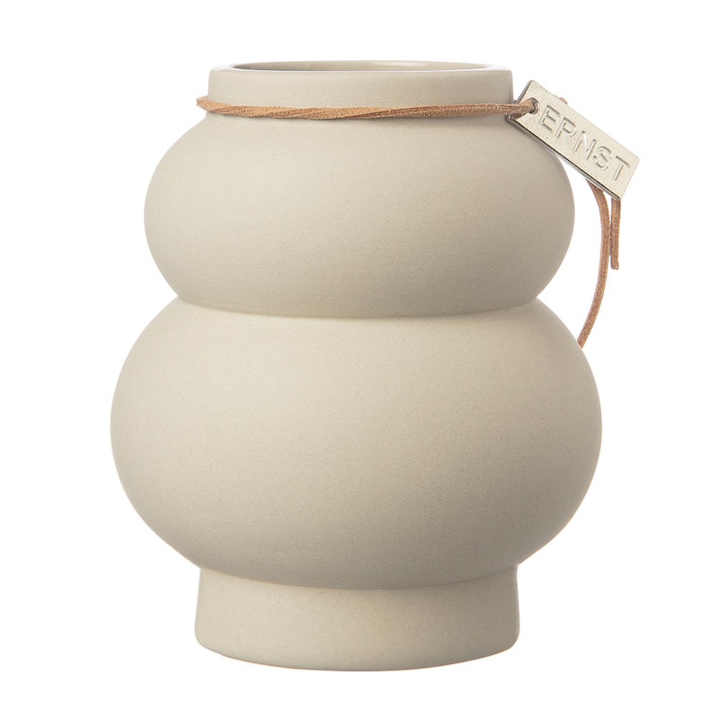 Curvy Vas Stengods Beige, 21.5x12 cm