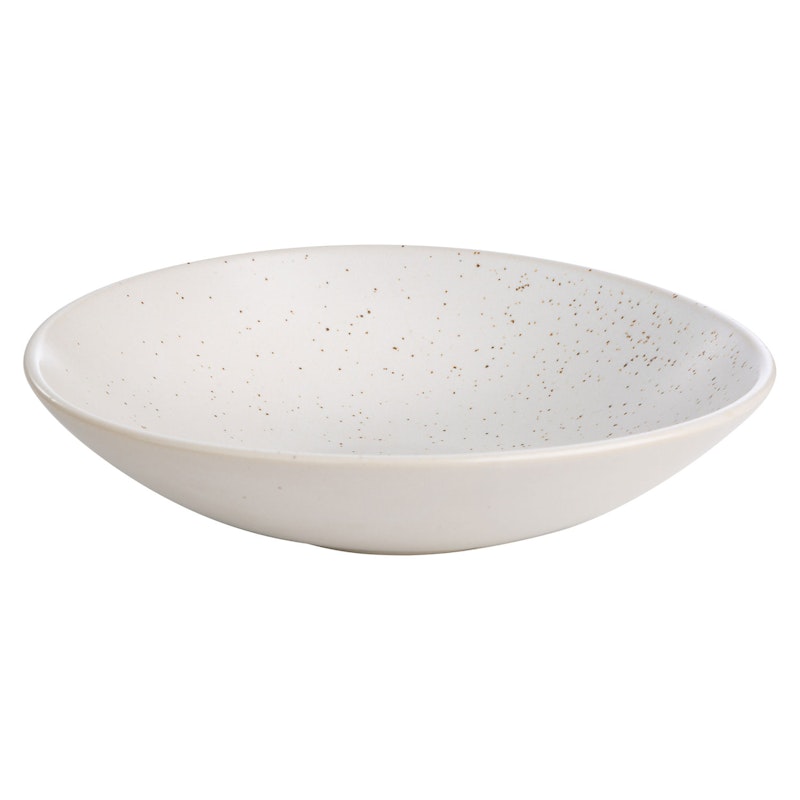 Djup Tallrik Stengods, 22 cm Vitspräcklig