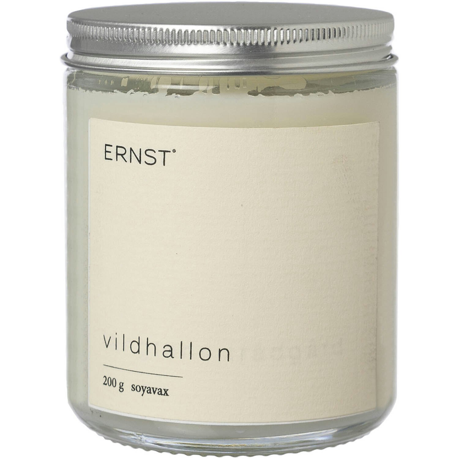 Ernst Doftljus Vildhallon 200 g - Doftljus Glas Vit