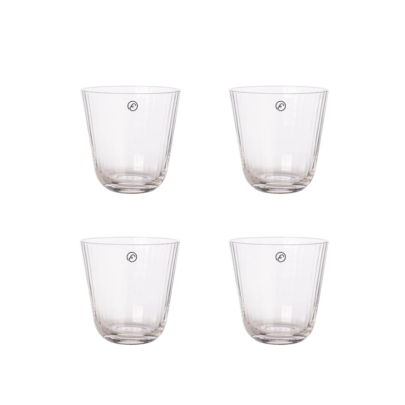 Glas Räfflad 4-pack 25 cl