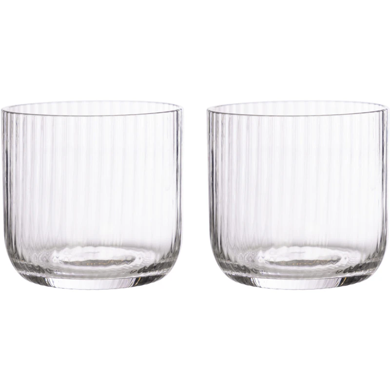 Glas Räfflade 25 cl 2-pack, Klar
