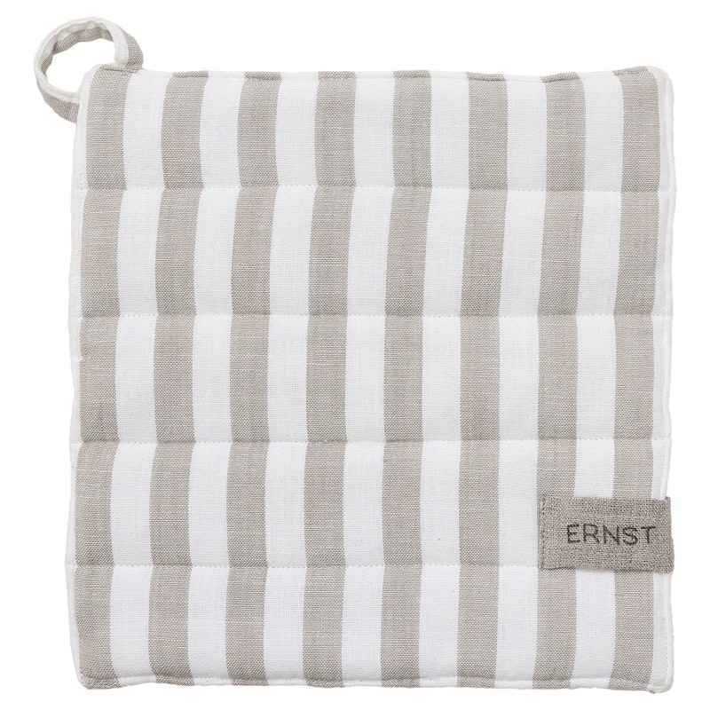 Grytlapp 23x25 cm, Vit/Beige