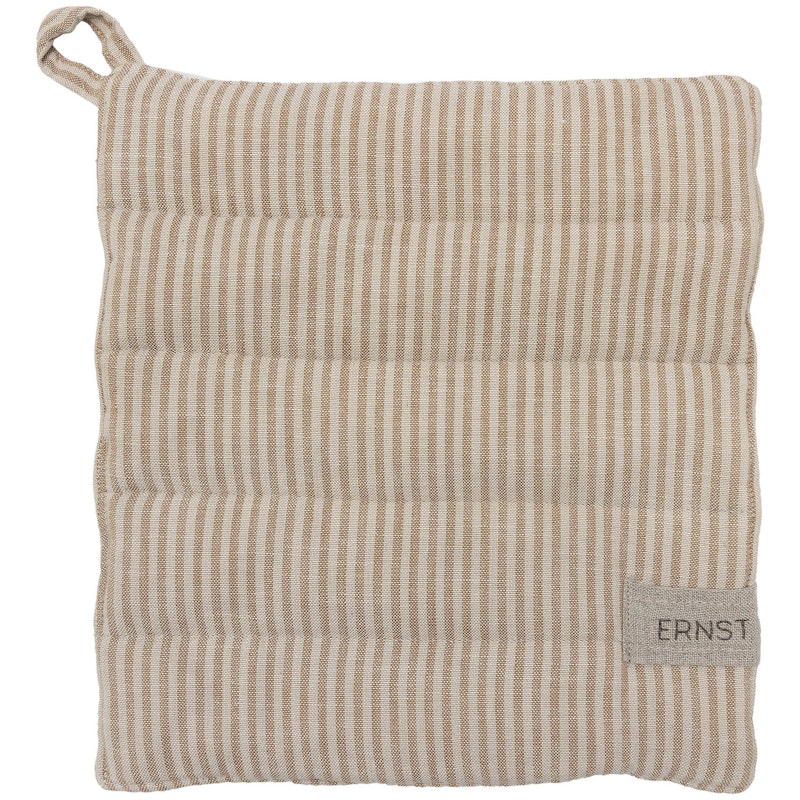 Grytlapp Ränder, Beige/Cola