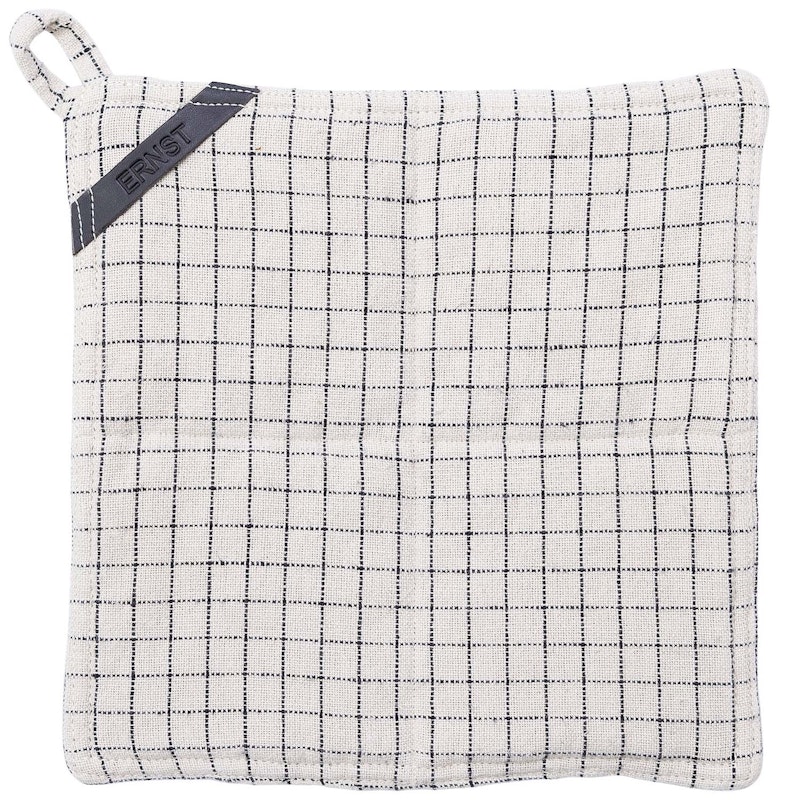 Grytlapp Rutig 25x25 cm, Natur/Svart