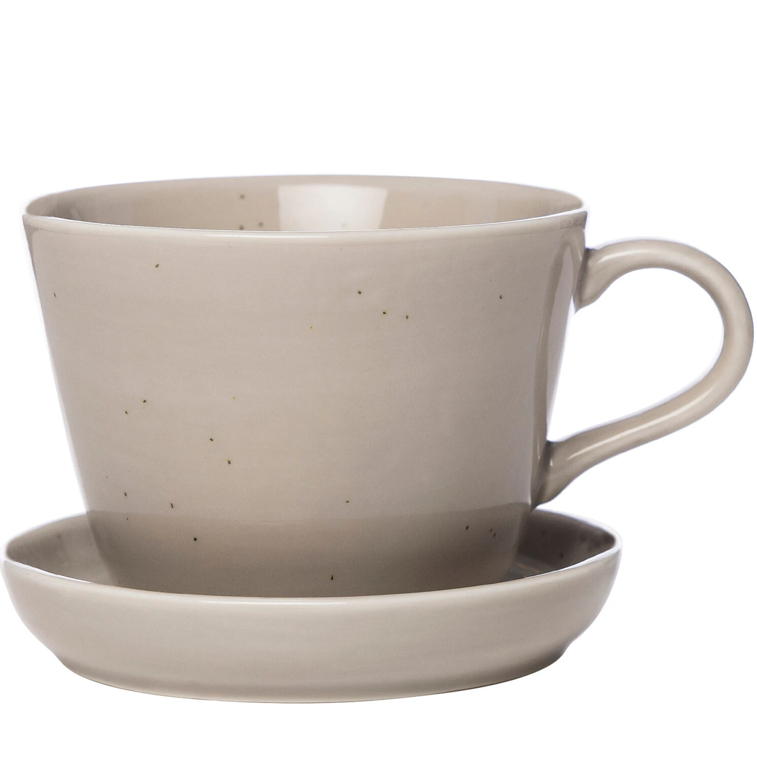 Ernst Kopp Med Fat - Kaffekoppar Porslin Sand