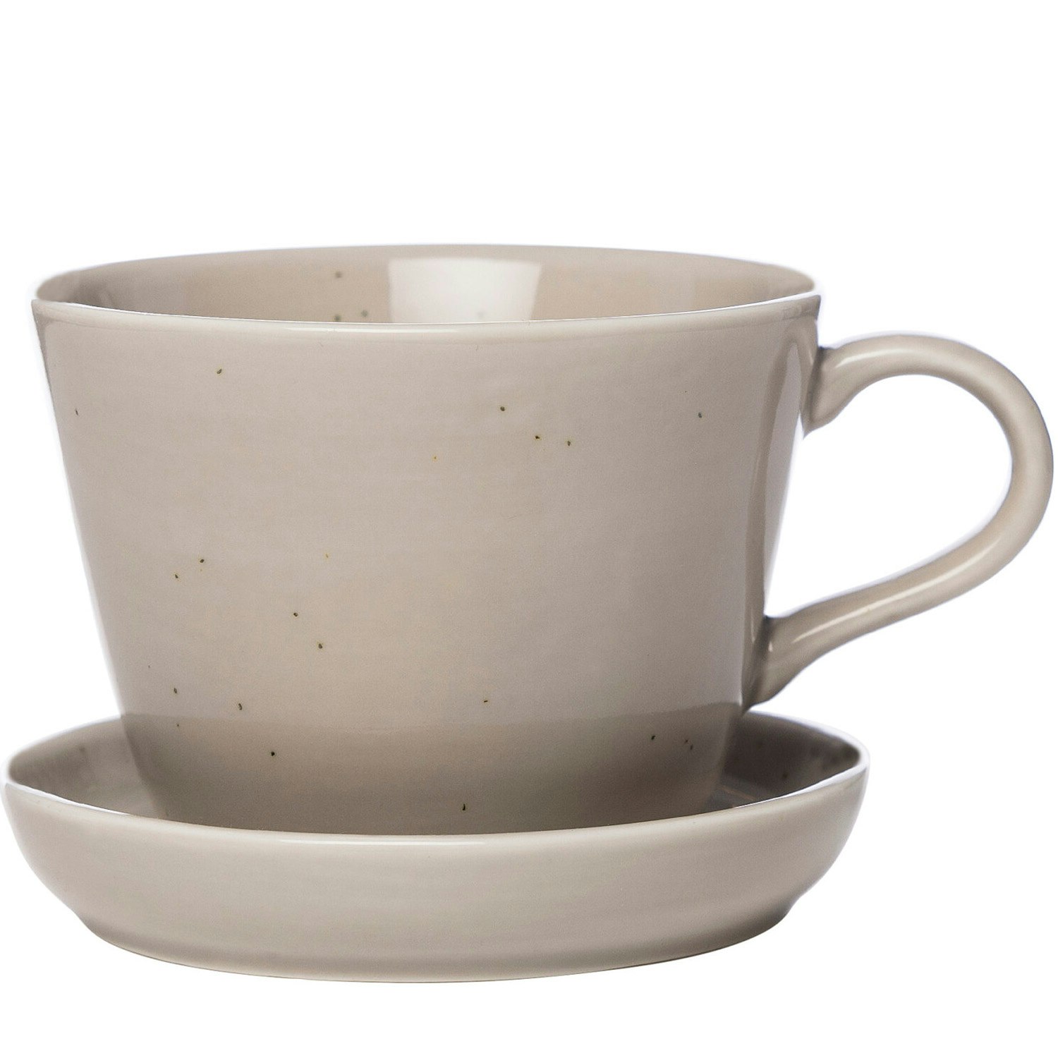 Ernst Kopp Med Fat - Kaffekoppar Porslin Sand