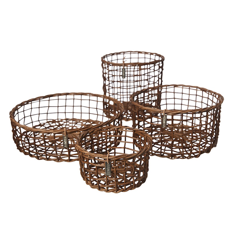 Korgar Bambu 4-pack, Mörkbrun