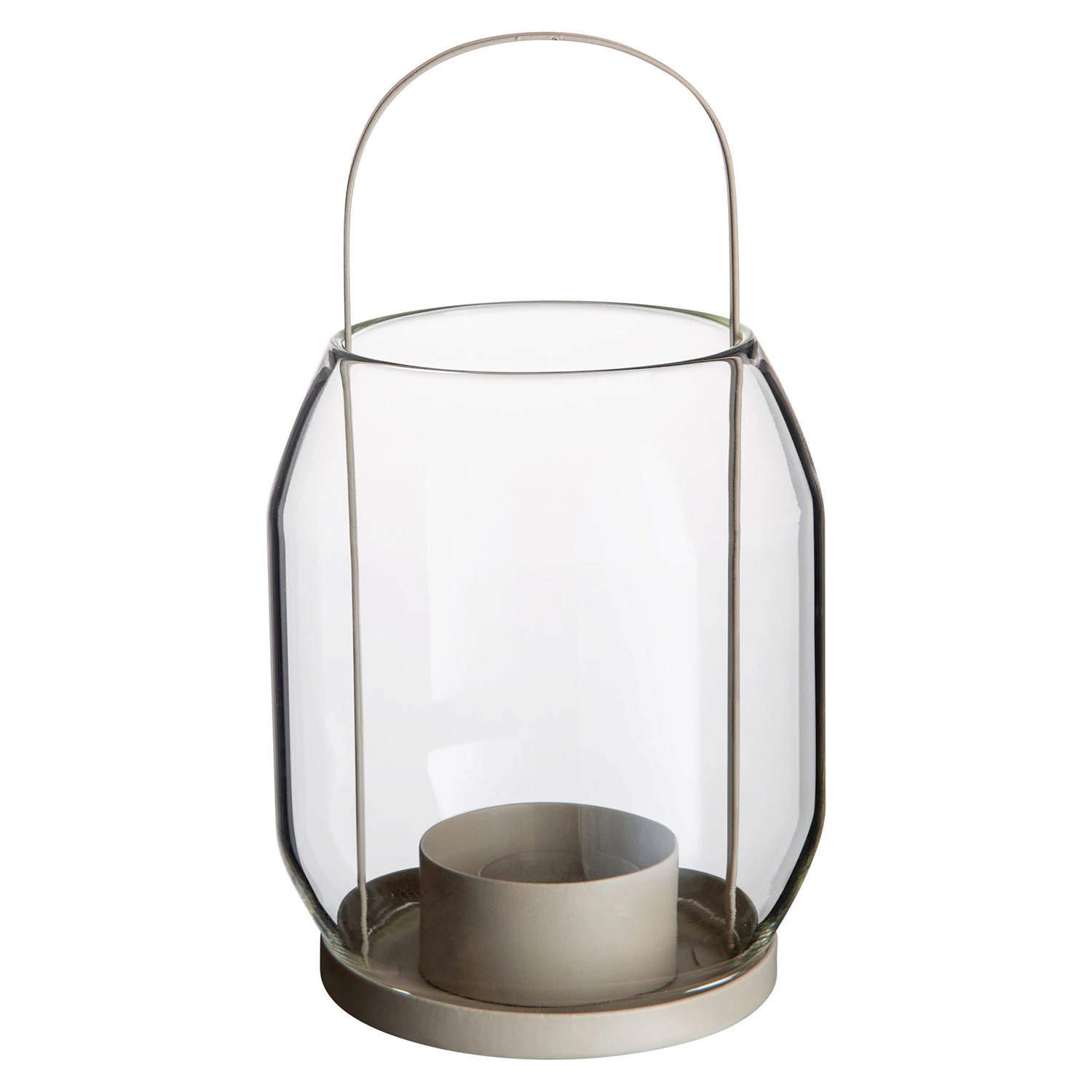 Ernst Ljush&aring;llare 22 Cm - Ljuslyktor Glas Beige