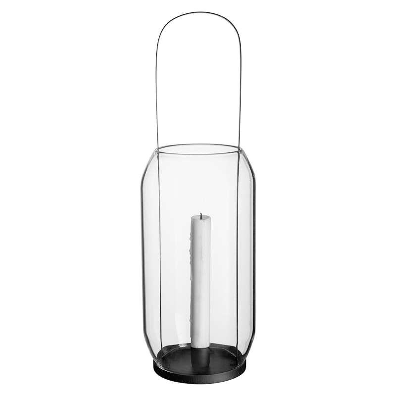 Ljushållare Glas, 40 cm Svart