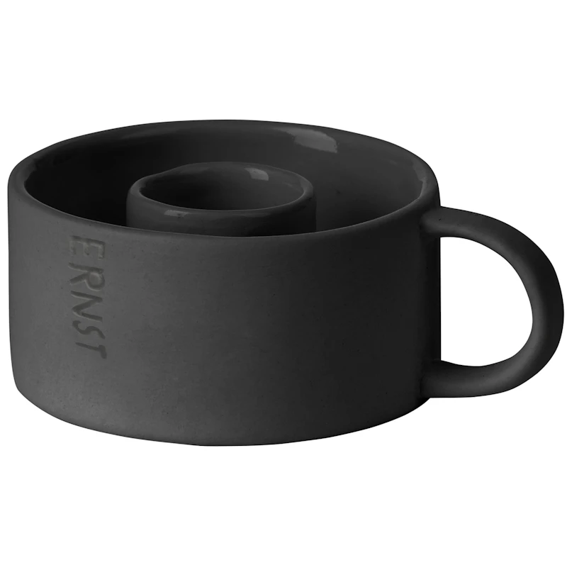 Ljusstake 7 cm, Mörkgrå