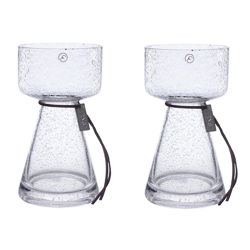Lökvas Med Bubbligt Glas H20 cm, 2-pack
