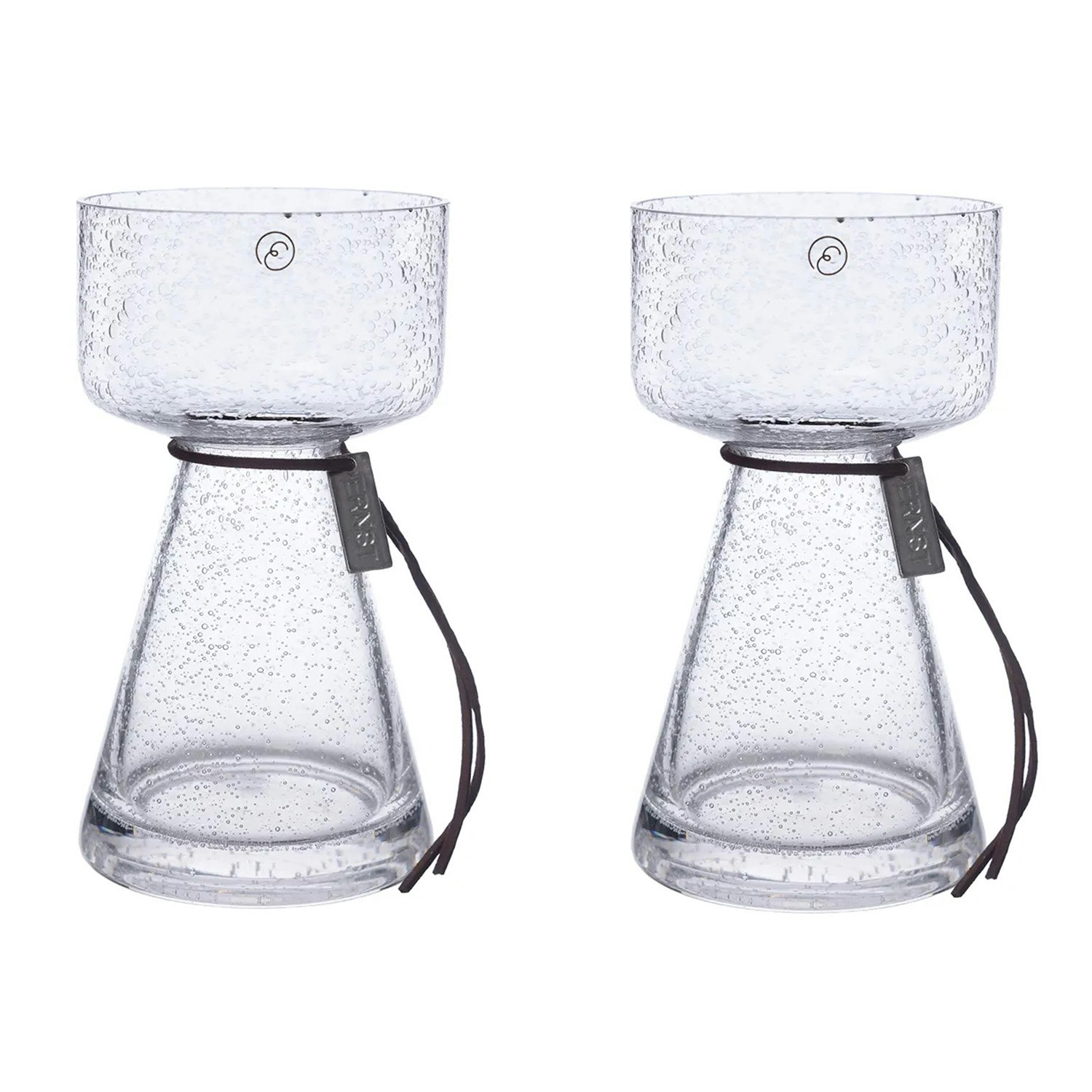 Ernst L&ouml;kvas Med Bubbligt H15 Cm 2-pack - Vaser Glas Klar