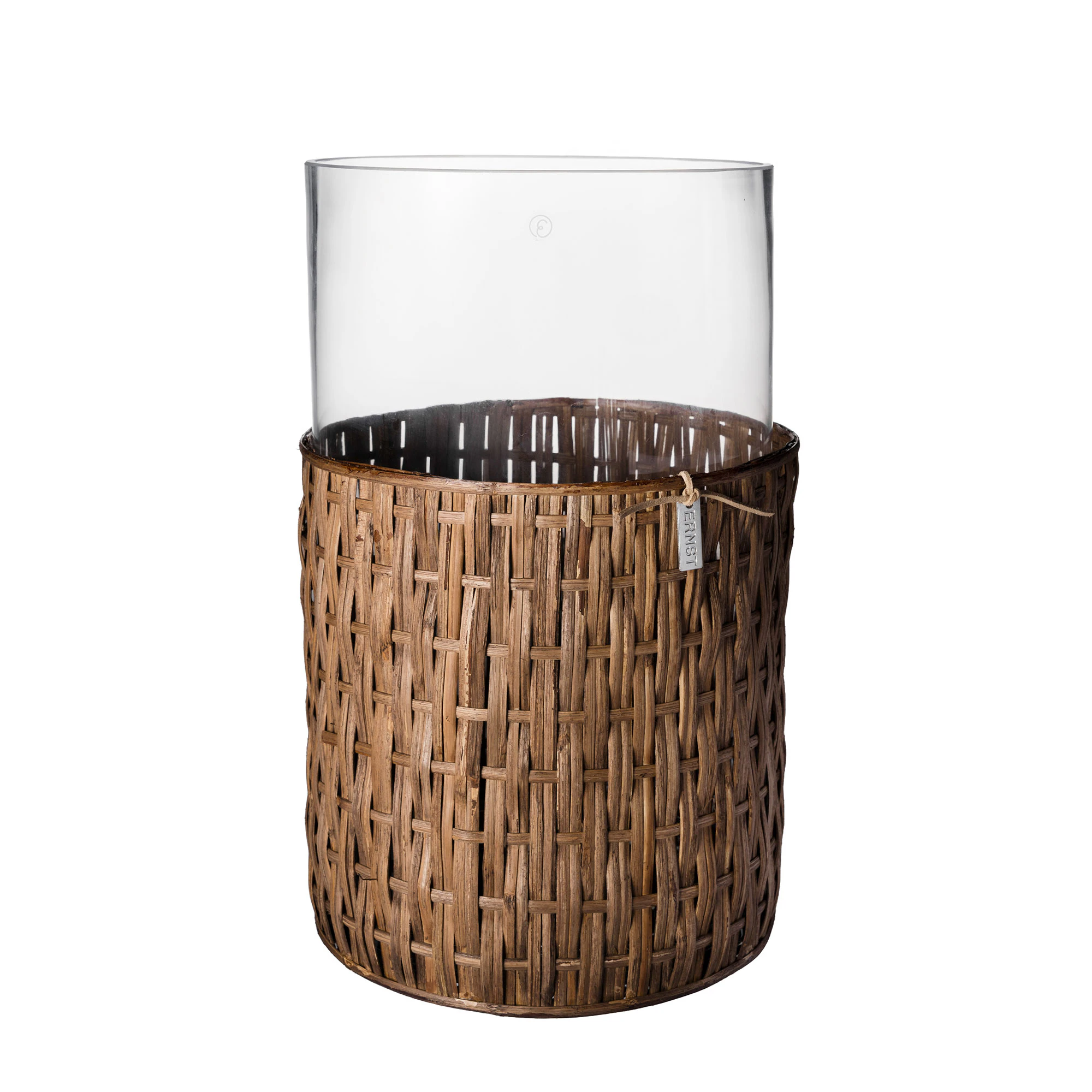 Ernst Vas 30 Cm - Ljuslyktor Glas M&ouml;rkbrun