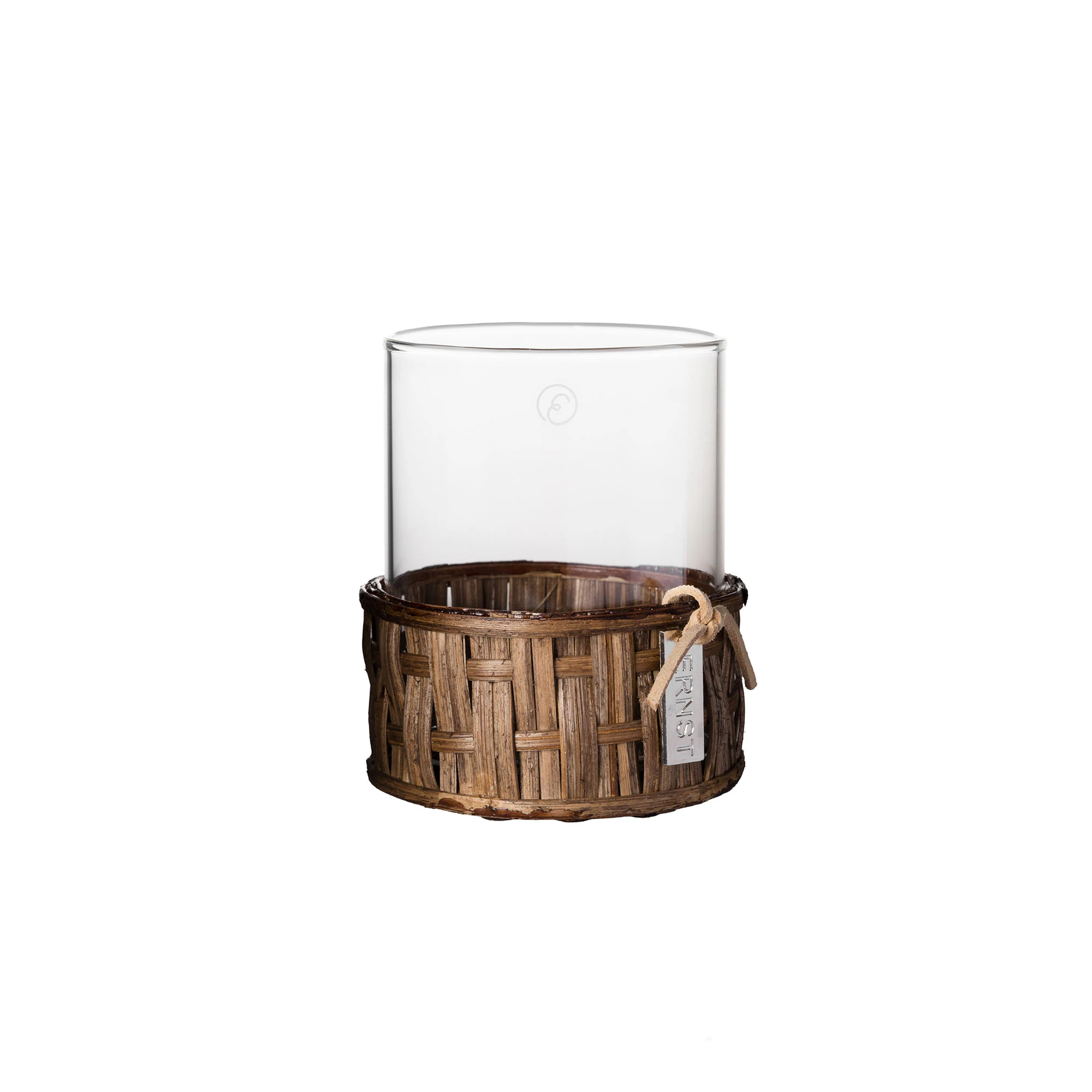 Ernst Vas 8,5 Cm M&ouml;rkbrun - Ljuslyktor Glas Natur