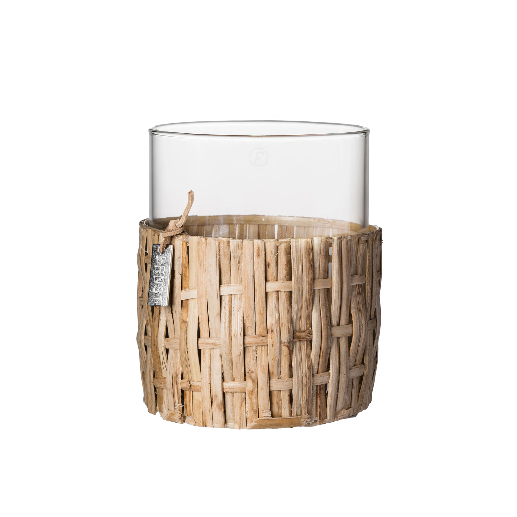 Ernst Vas 12 Cm Natur - Ljuslyktor Glas M&ouml;rkbrun
