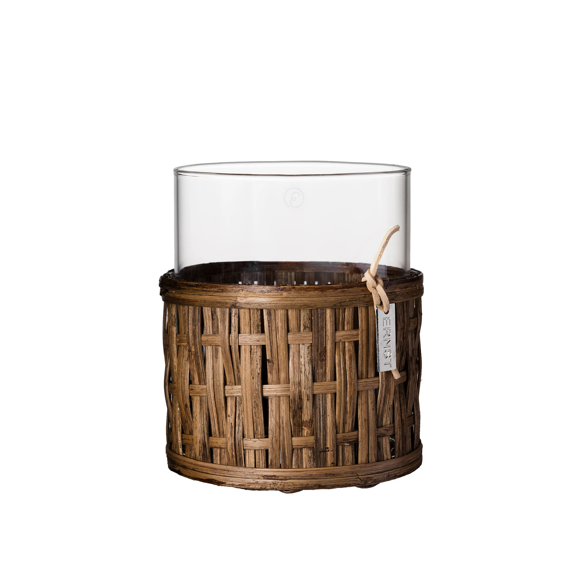 Ernst Vas 12 Cm - Ljuslyktor Glas M&ouml;rkbrun