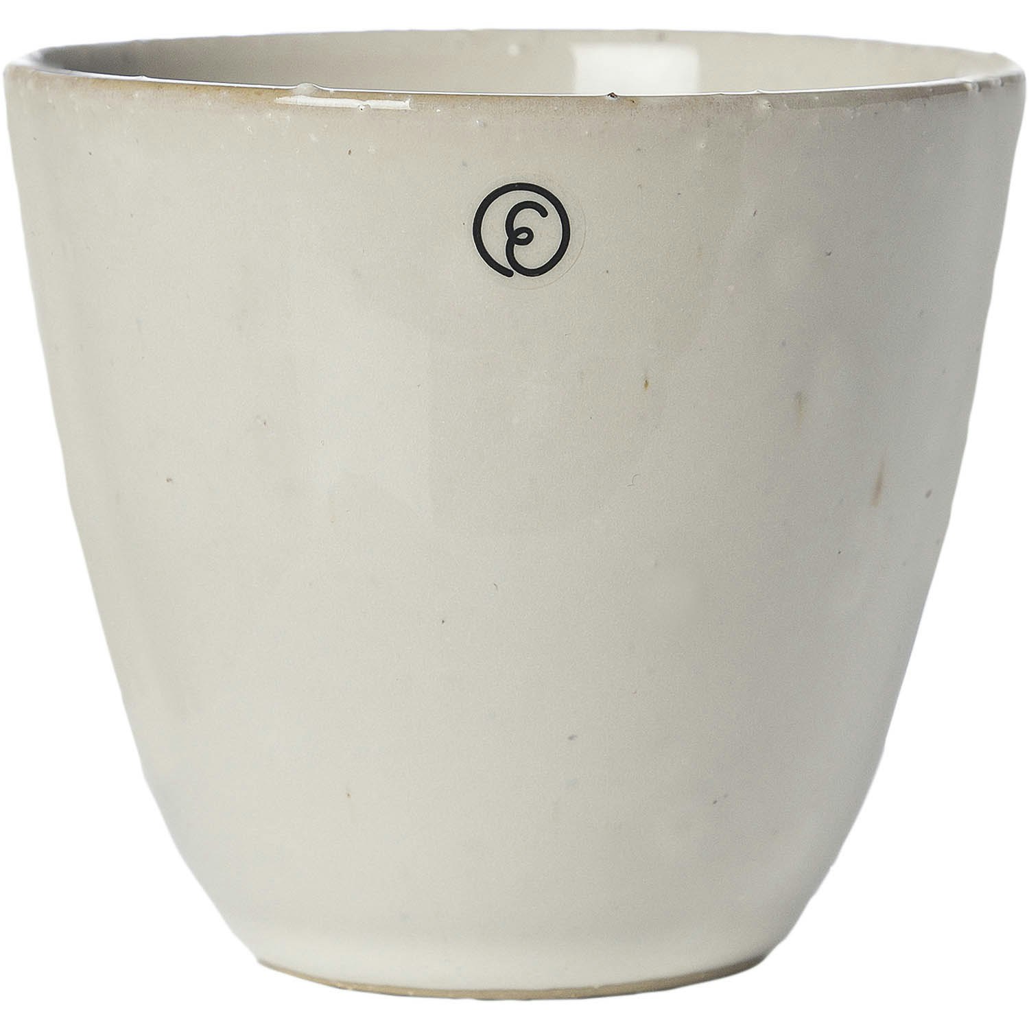 Ernst Mugg Utan &Ouml;ra 8 Cm - Kaffekoppar Stengods Natural White