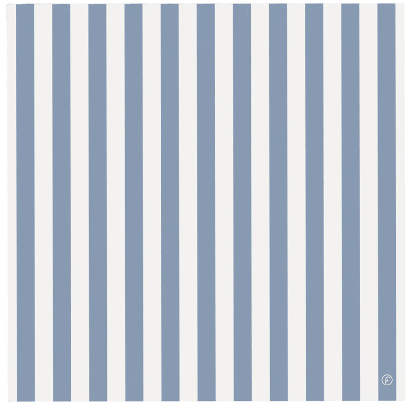 Servetter 33x33 cm, Vit/Ljusblå