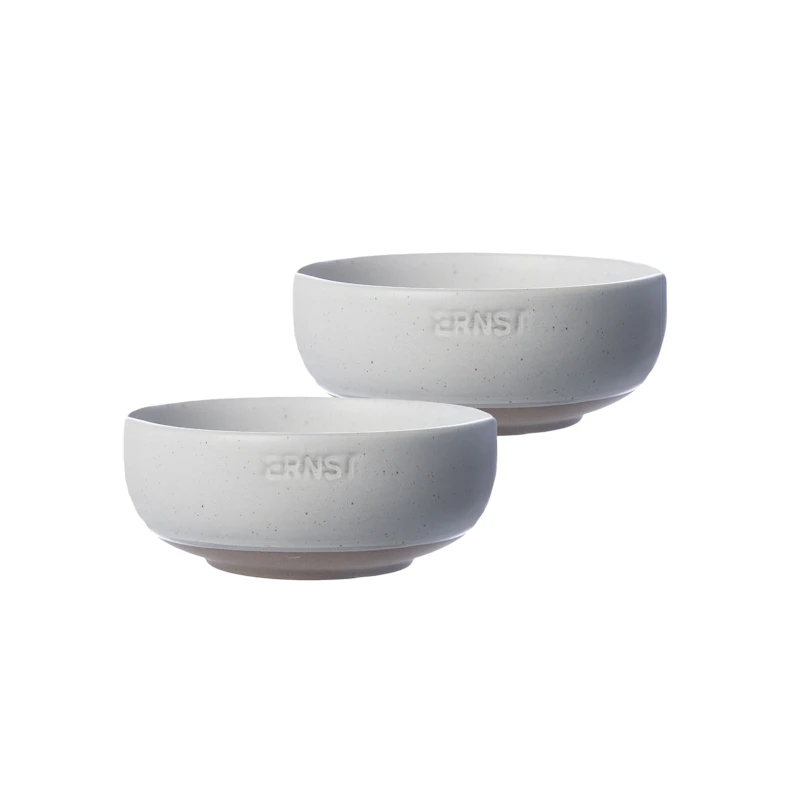 Skål 2-pack ⌀ 11 cm, Vit / Natur