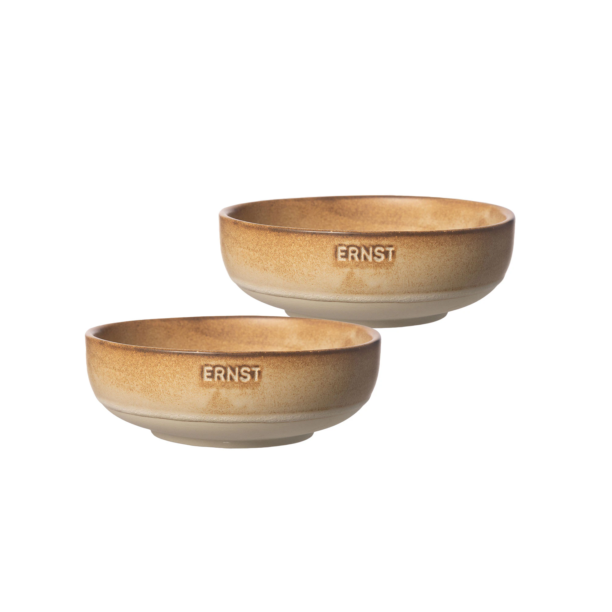 Ernst Sk&aring;l 2-pack ⌀ 14 Cm / Natur - Serveringssk&aring;lar Stengods Brun