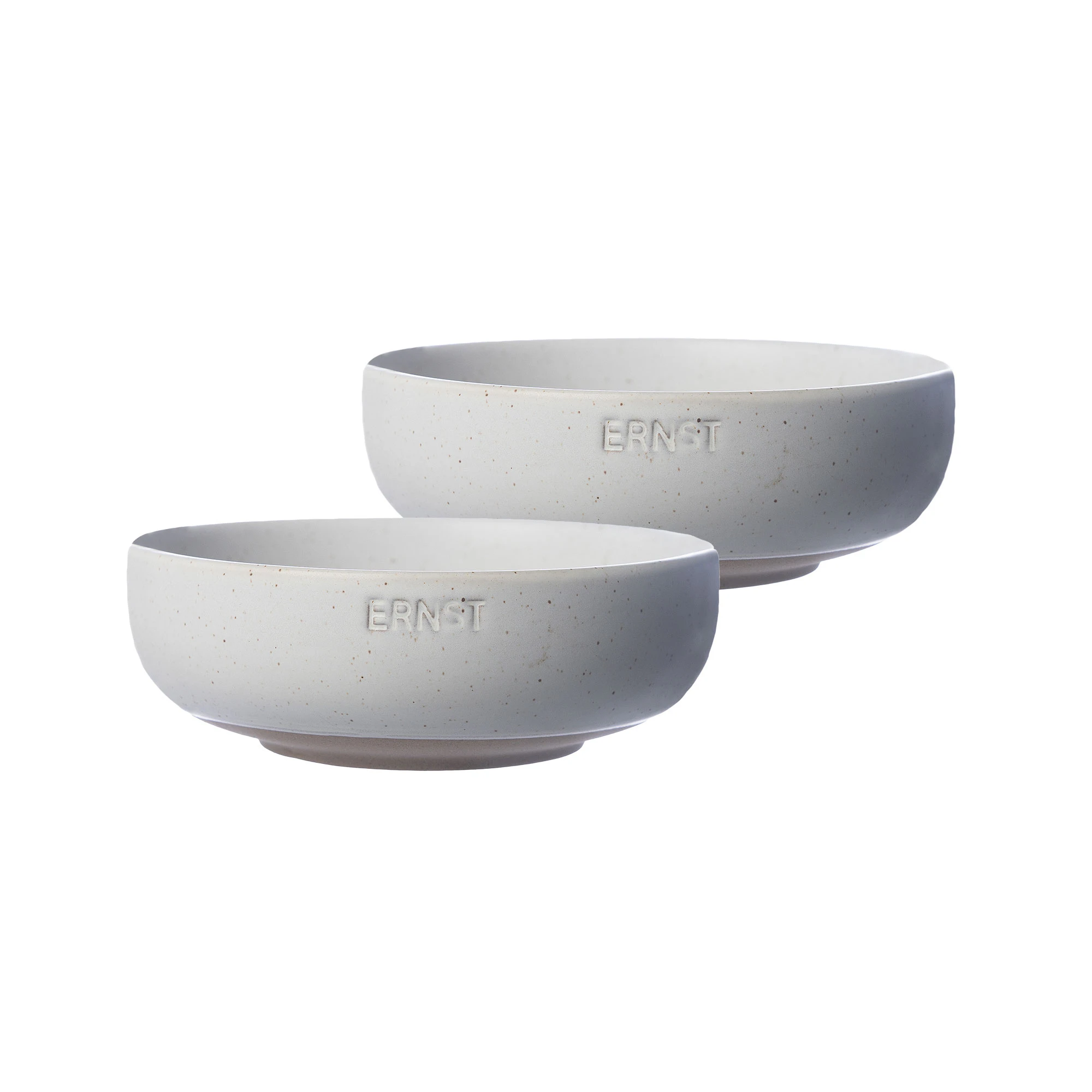 Ernst Skål 2-pack ⌀ 14 Cm / Natur - Serveringsskålar Stengods Vit