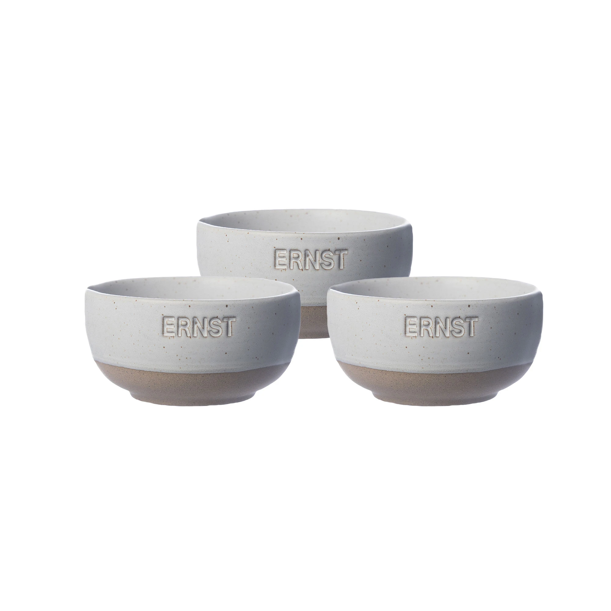 Ernst Sk&aring;l 3-pack / Natur - Serveringssk&aring;lar Stengods Vit