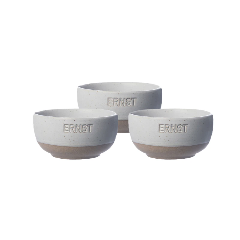 Skål 3-pack, Vit / Natur