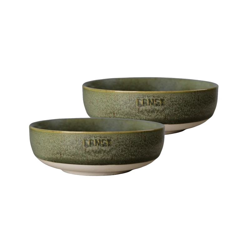 Skål 2-pack ⌀ 14 cm, Grön / Natur