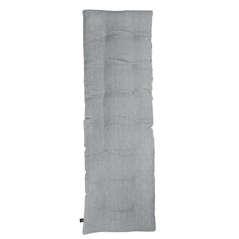 Bänkdyna 30x100 cm, Vit / Blå