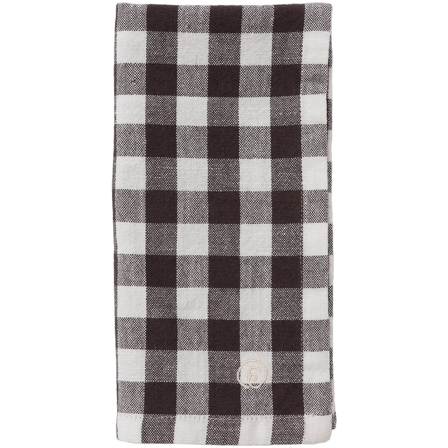 Ernst Tygservett 40x40 Cm /vit - Servetter & Tillbehör Bomull Brun