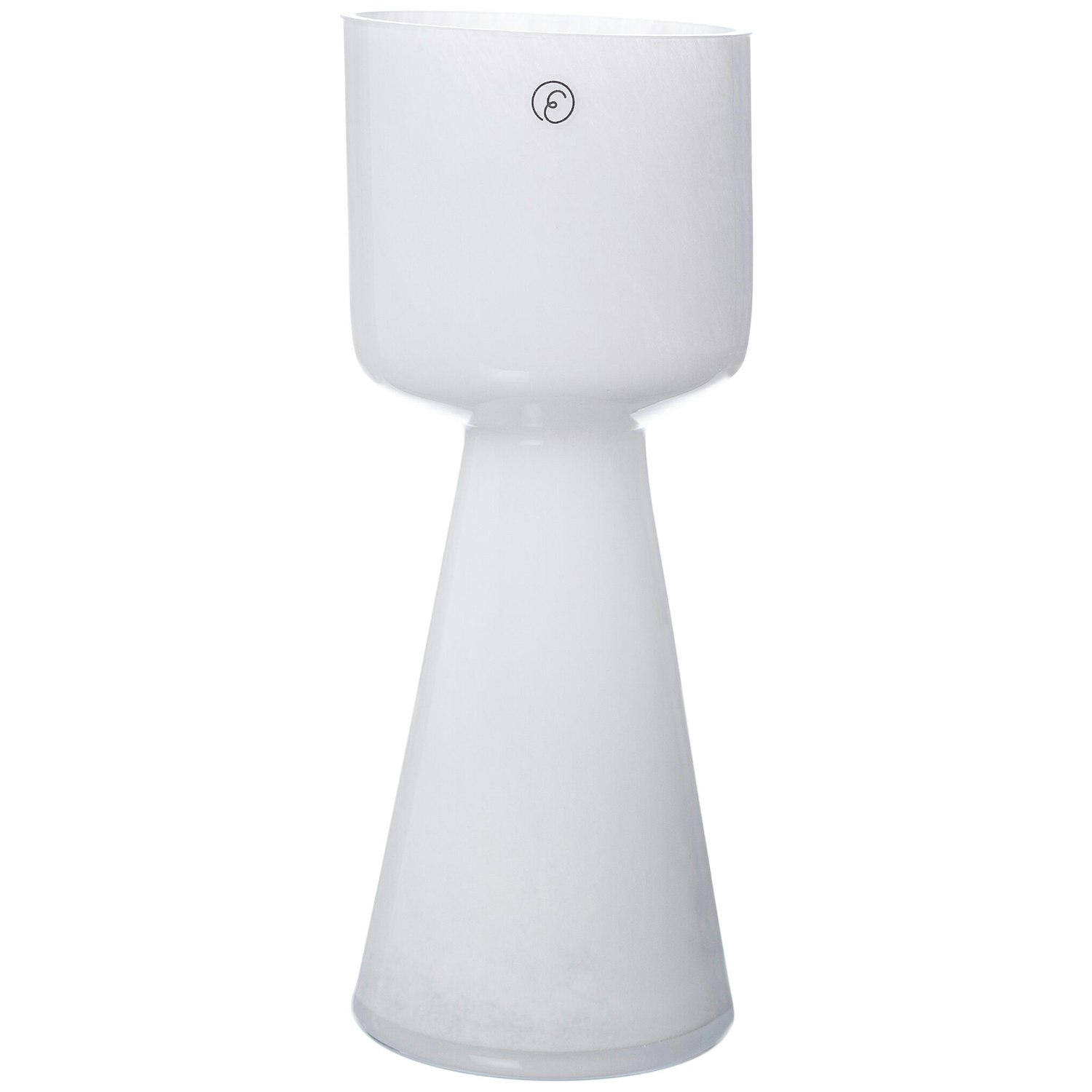 Ernst Vas 20 Cm - Ljusstakar Glas Vit