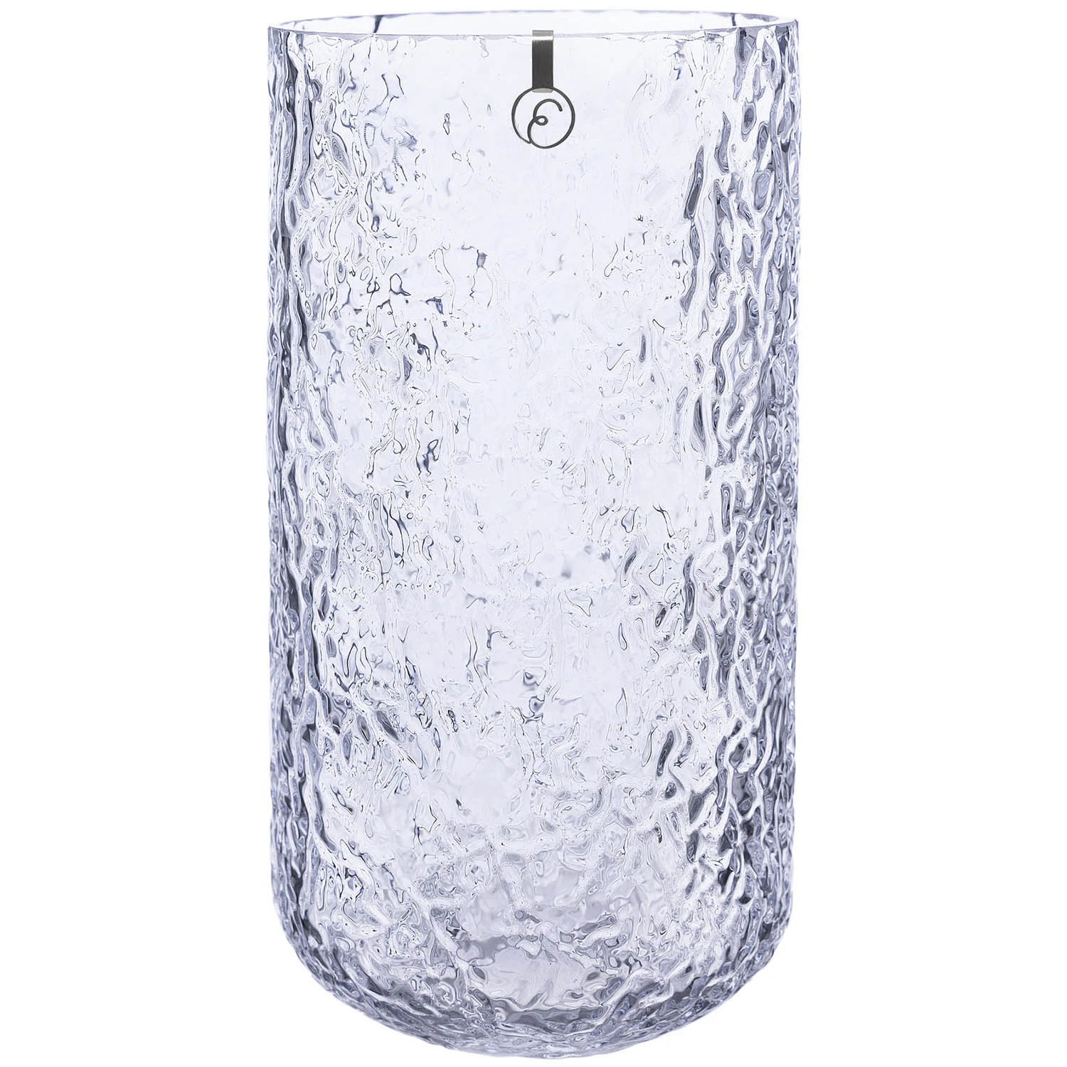 Ernst Vas Med M&ouml;nstrat 25 Cm - Vaser Glas Klar