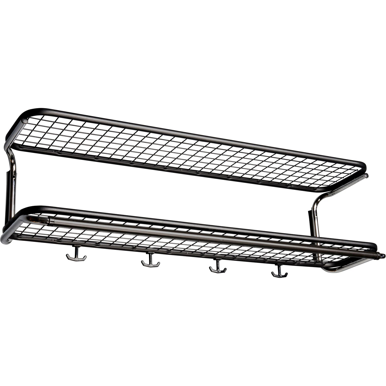 Essem Design Classic 650 Hatthylla Dubbel / Krom 120 Cm - Hatthyllor St&aring;l Svart