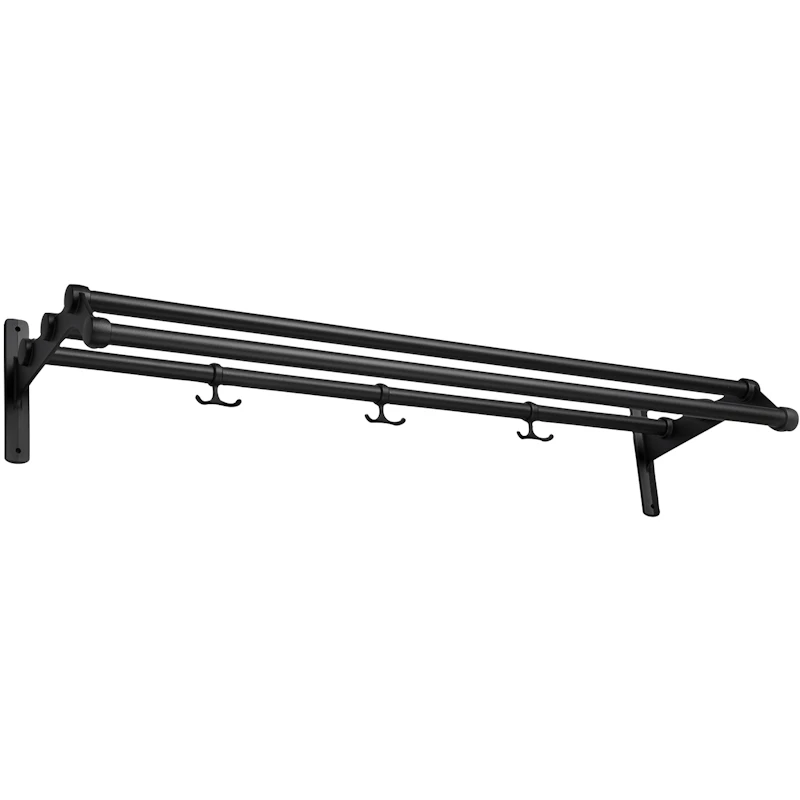 Nostalgi 291 Hatthylla 100 cm, Svart / Svart
