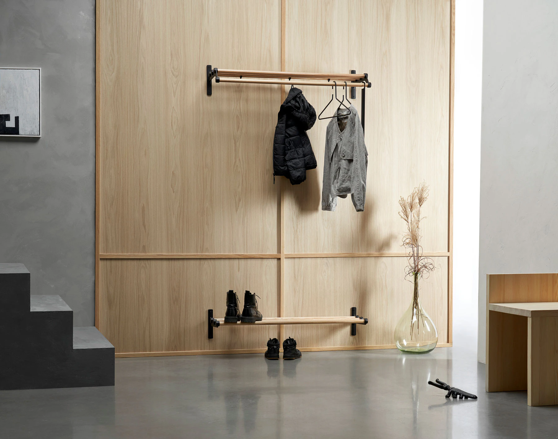 Essem Design Nostalgi 291 Hatthylla 100 Cm Svart /, ek från Essem Design, bild 2
