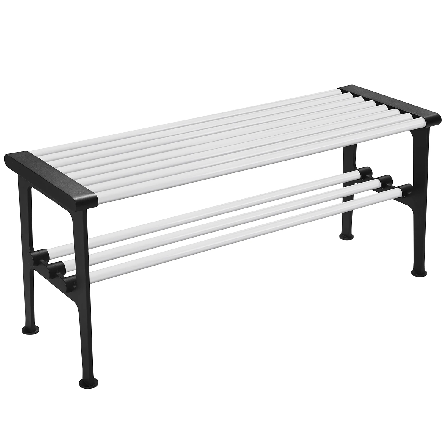 Essem Design Nostalgi B&auml;nk 100 Cm Vit / Svart - B&auml;nkar Aluminium