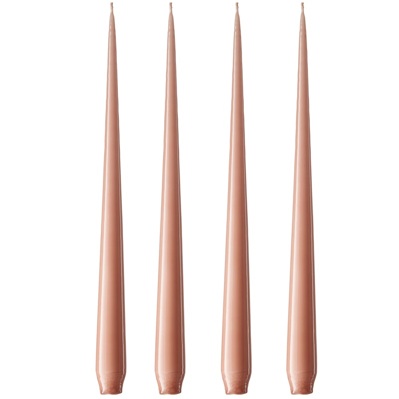 Antikljus Lackad 32 cm 4-pack, Rosy Caramel