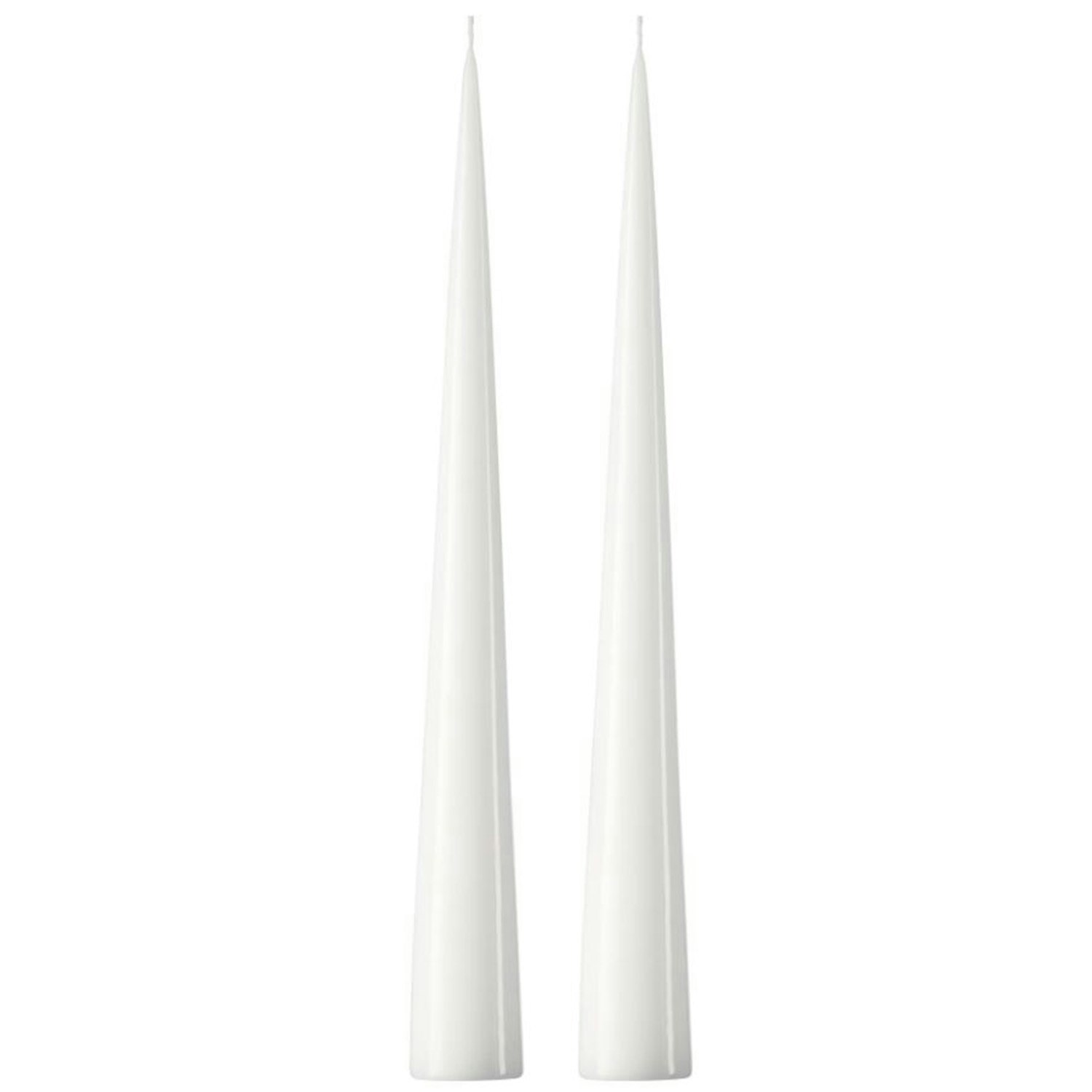 Ester & Erik Konljus Lackad 37 Cm 2-pack - Ljus Paraffin Pure White