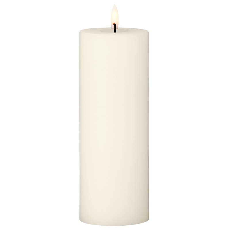 Led-Blockljus 20 cm, Ivory