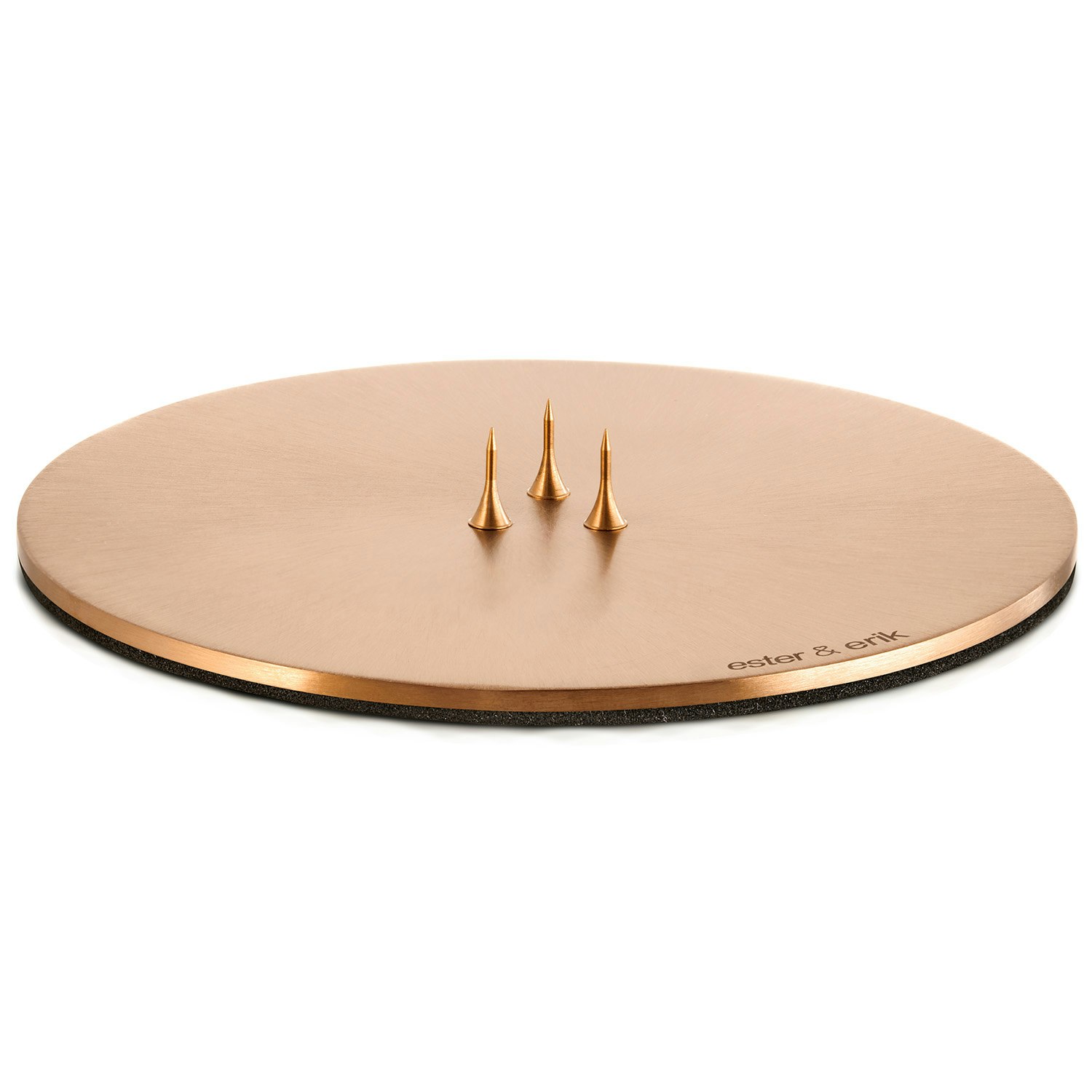 Ester & Erik Ljusbricka &Oslash;12 Cm Matt - Ljusstakar Rostfritt St&aring;l Ros&eacute;guld