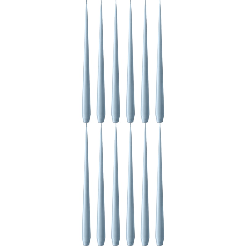 Antikljus Matt 32 cm 12-pack, Dusty Blue