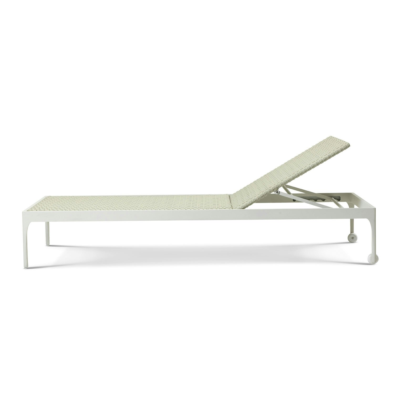 ethimo infinity solsäng warm white / lightwick - aluminium varmvit