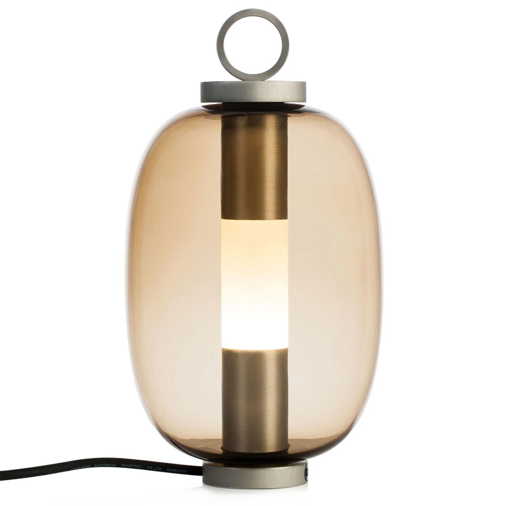 Ethimo Lucerna Lanterna Bordslampa / Fum&eacute; - Bordslampor utomhus Aluminium St&aring;l
